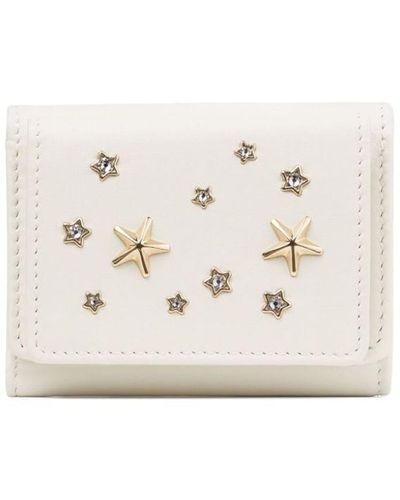 Jimmy Choo Nemo Star-stud Embellished Wallet - White