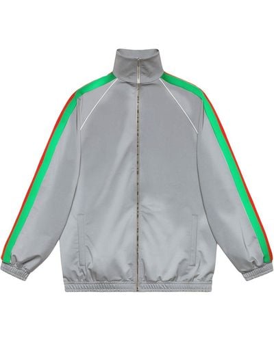 Gucci Reflective Jersey Full-zip Sweatshirt - Metallic