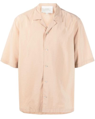 Studio Nicholson Oversized Short-sleeve Shirt - Natural
