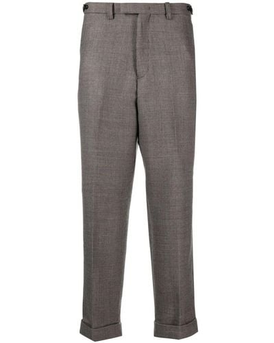 Beams Plus Herringbone Wool Straight-leg Trousers - Grey