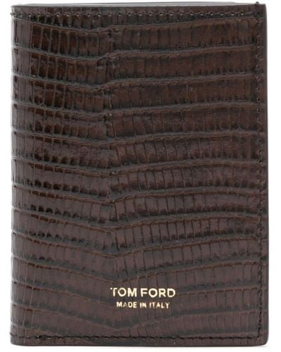 Tom Ford Kartenetui mit Klappe - Schwarz