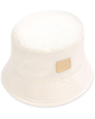 Dolce & Gabbana Drill Logo-appliqué Bucket Hat - Natural