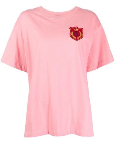 The Upside Logo-appliqué Organic Cotton T-shirt - Pink