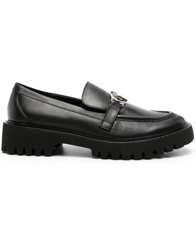 Liu Jo Cora 01 Leather Loafers - Black