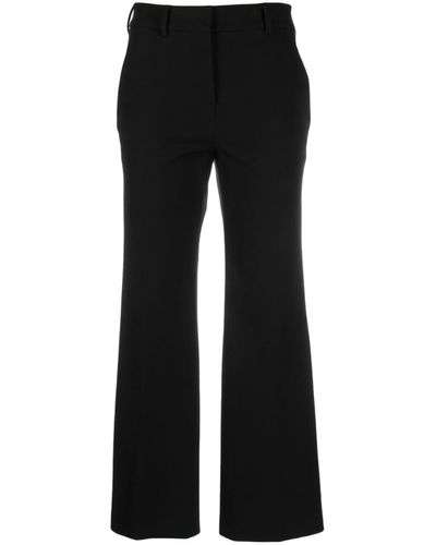 Incotex Flared Cotton-blend Trousers - Black