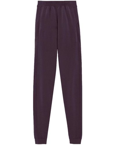 Saint Laurent Virgin Wool jogging Trousers - Purple
