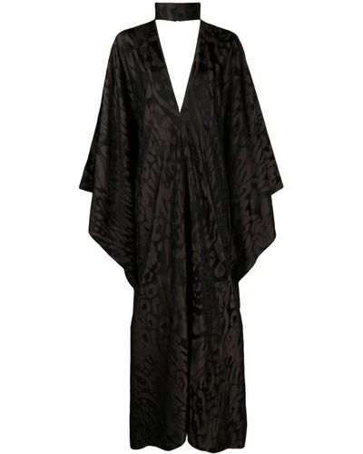 ‎Taller Marmo Caftan Ooo à imprimé léopard - Noir