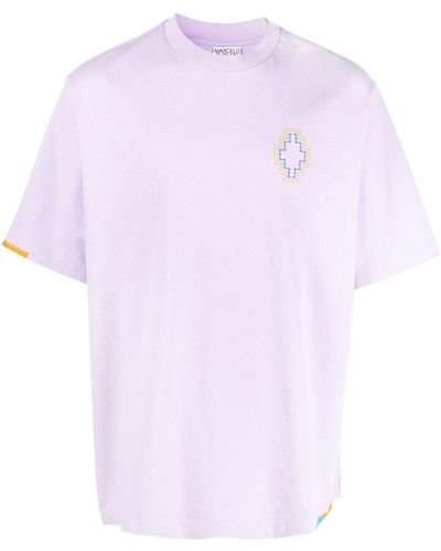 Marcelo Burlon Stitch Cross Cotton T-shirt - Purple