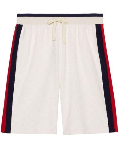 Gucci Gg Cotton Terry Cloth Shorts - White