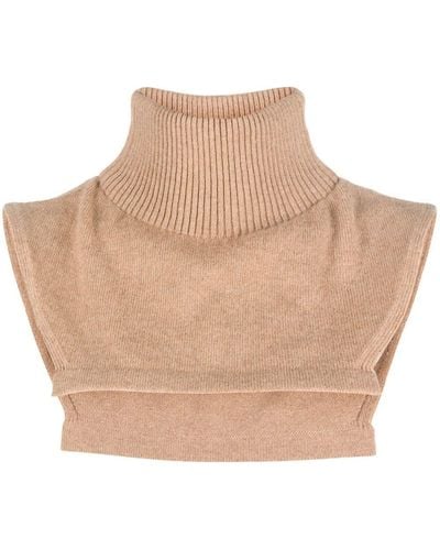 Barrie Cut-out Cashmere Collar - White