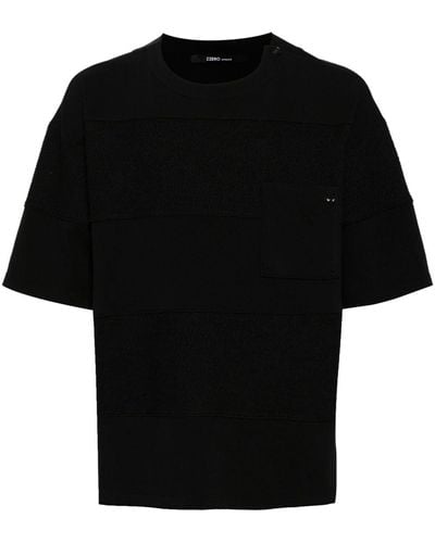ZZERO BY SONGZIO T-shirt Met Geborduurd Logo - Zwart