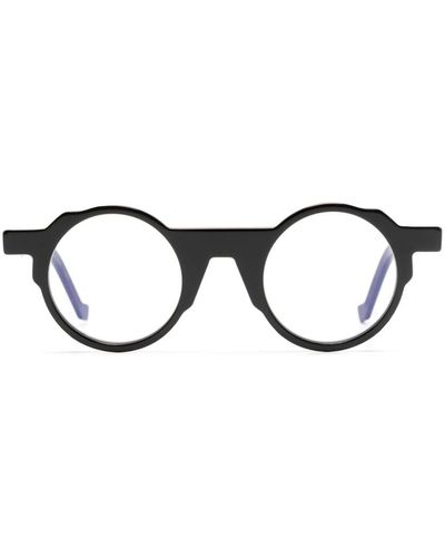 VAVA Eyewear スカルプチャー ラウンド眼鏡フレーム - ブラック