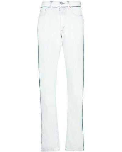 Maison Margiela Jeans aus japanischem Denim mit Umschlag - Weiß
