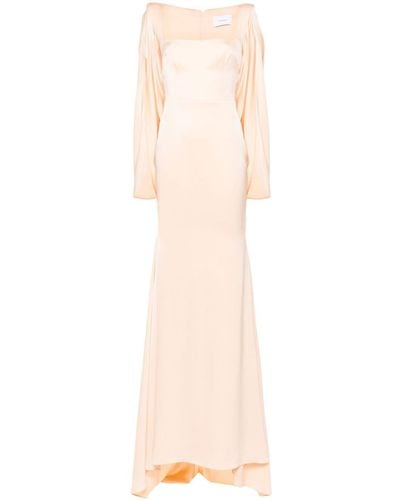Alex Perry Satin Cape Gown - Pink
