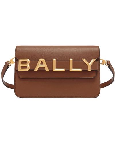 Bally Logo-lettering Leather Tote Bag - Brown