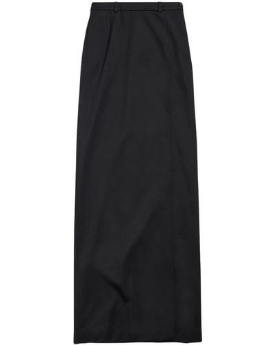 Balenciaga Falda de vestir larga on abertura - Negro