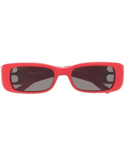 Balenciaga Dynasty Rectangle-frame Sunglasses - Red
