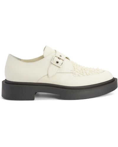 Giuseppe Zanotti Adric Studded Buckle-strap Shoes - White