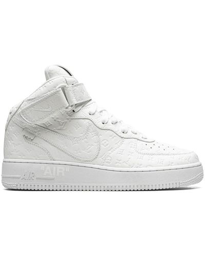 Nike X Louis Vuitton X Virgil Abloh Air Force 1 Mid "white/white" Sneakers