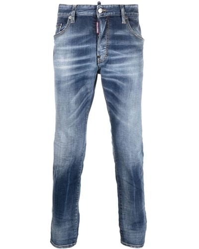 DSquared² Jeans Met Verwassen Effect - Blauw