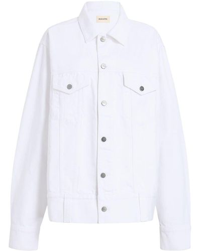 Khaite Rizzo Panelled Denim Jacket - White