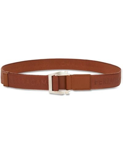 Ferragamo Gancini Adjustable Belt - Brown