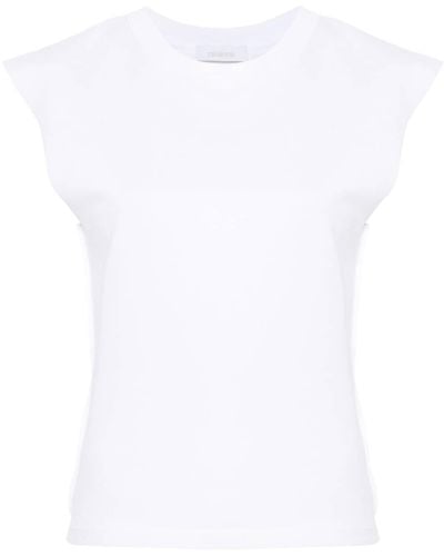 Rabanne T-Shirt mit Kettendetail - Weiß