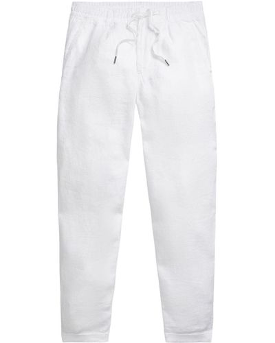 Polo Ralph Lauren Drawstring-waist Linen Trousers - White