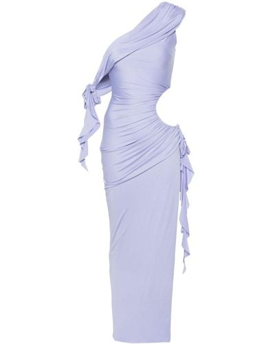 De La Vali Eclair Ruched Maxi Dress - Purple
