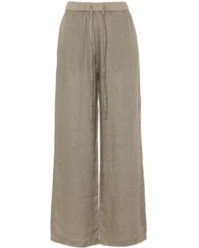 Fay Drawstring Linen Trousers - Natural