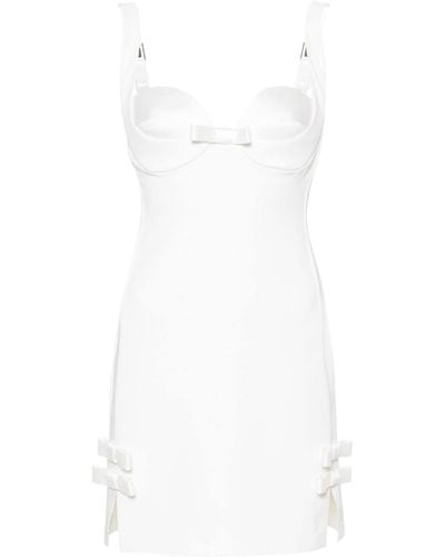 Elisabetta Franchi Minikleid mit Schleife - Weiß