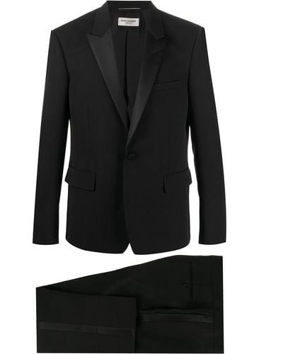 Saint Laurent Silk-trimmed Tuxedo Jacket - Black
