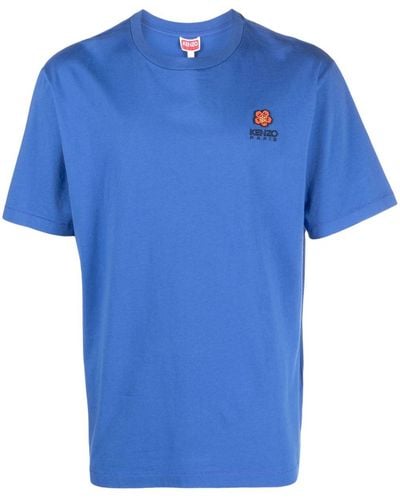 KENZO T-shirt Met Logopatch - Blauw