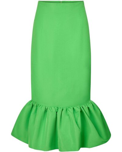 Nina Ricci Peplum-hem Pencil Skirt - Green