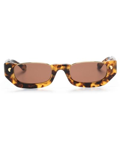 Nanushka Zorea Rectangle-frame Sunglasses - Brown