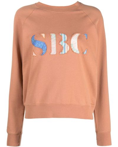 See By Chloé Ee By Chloé Logo Cotton Sweatshirt - Pink