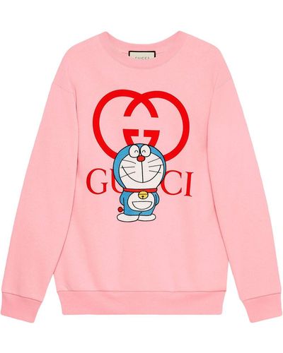 Gucci X Doraemon Logo-print Sweatshirt - Pink
