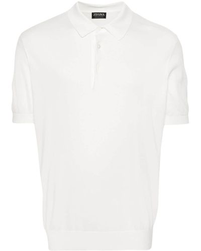 ZEGNA Cotton Polo Shirt - White