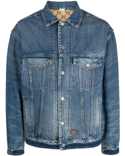 Gucci GG Canvas Reversible Denim Jacket - Blue
