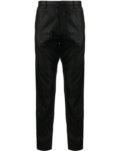 Julius Pantalones slim de talle alto - Negro