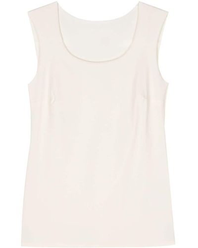 Patrizia Pepe Tanktop Met Ronde Hals - Naturel