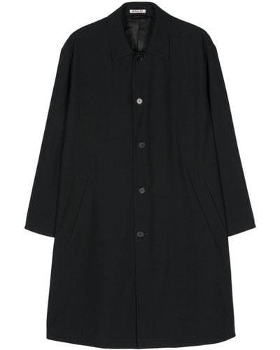 AURALEE Single-breasted Wool Coat - Black