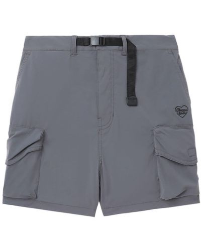 Chocoolate Belted Cargo Shorts - Gray