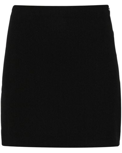 Matteau A-line Crepe Miniskirt - Black