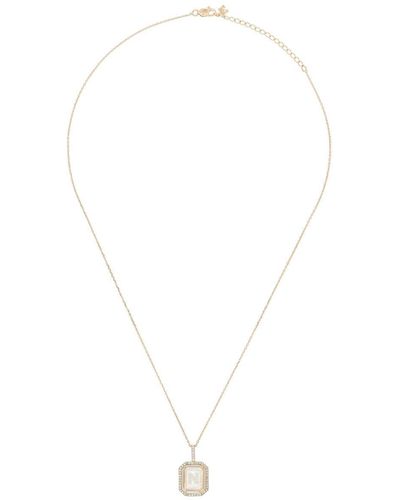 Mateo 14kt Yellow Gold N-initial Diamond Necklace - Metallic