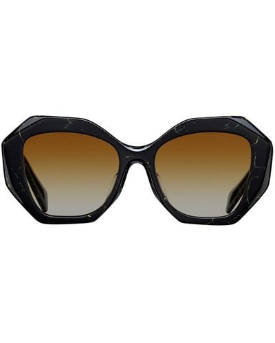 Prada Symbole Octagonal-frame Sunglasses - Brown