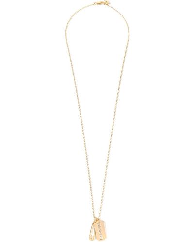 McQ Safety Pin And Razor Blade Necklace - Metallic