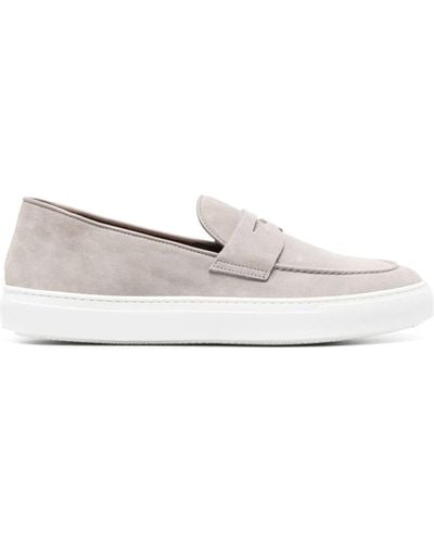Fratelli Rossetti Penny-slot Suede Loafers - White