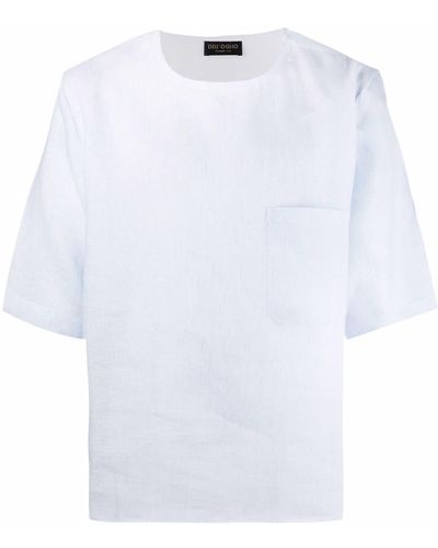 Dell'Oglio Short-sleeve Linen T-shirt - Blue