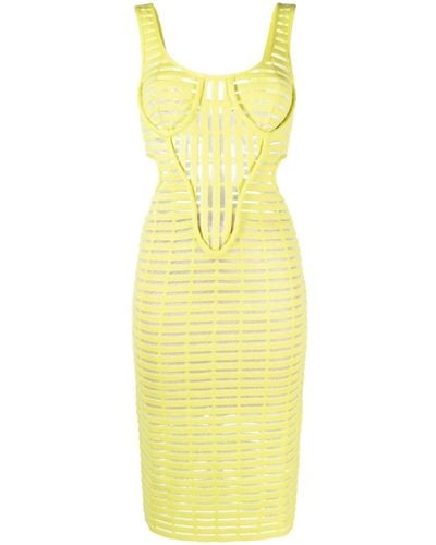 Genny Iconic Cut-out Midi Dress - Yellow